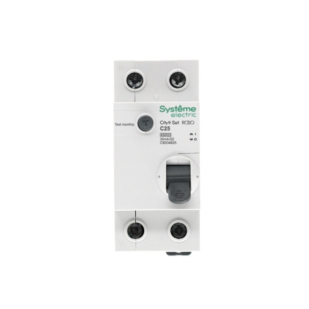 Дифавтомат 2Р 25А C тип AC 30мА 4,5кА City9 2мод Systeme Electric