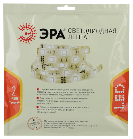 Лента свд 24В 20Вт/м 192свд/м 3000К 1300лм/м 2835 IP33 ЭРА 5м