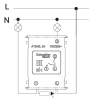 AtlasDesign мокко выключатель 2кл с подсветкой скрытая 10А IP20 