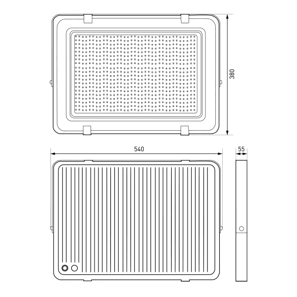 Прожектор свд 500Вт 6500К 50000лм черный IP65 120° ЭРА 