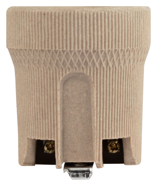 купить Патрон подвесной E27 керамика белый ЭРА с держателем в Кирове Патрон подвесной E27 керамика белый ЭРА с держателем