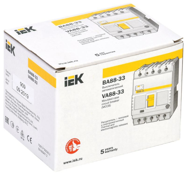 купить Автомат 3Р 63А 35кА ВА88-33 IEK  в Кирове Автомат 3Р 63А 35кА ВА88-33 IEK