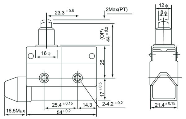 Переключатель концевой толкатель IP40 МП-7110 IEK 