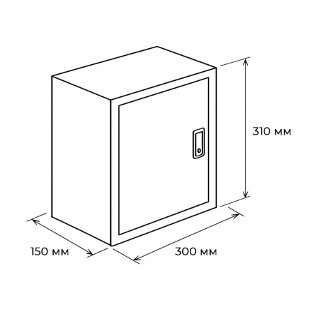 Корпус ЩУ-1/1-0 310*300*150мм серый IP54 Электростандарт