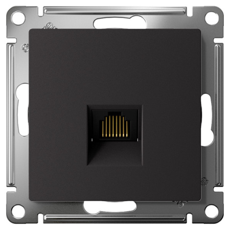 AtlasDesign карбон розетка RJ45 8(8) скрытая 1-ая  
