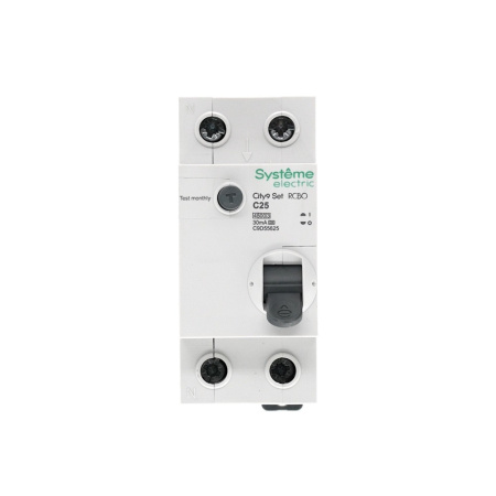 Дифавтомат 2Р 25А C тип A 30мА 4,5кА City9 2мод Systeme Electric