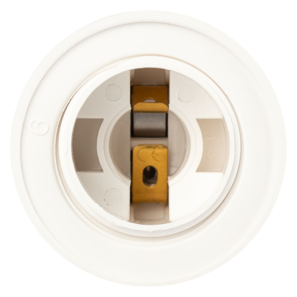 купить Патрон подвесной E27 пластик с кольцом белый ЭРА в Кирове Патрон подвесной E27 пластик с кольцом белый ЭРА