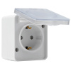 AtlasDesign Profi54 белый розетка открытая 1-мест шторки IP54 