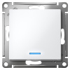 AtlasDesign белый переключатель 1кл с подсветкой скрытая 10А IP20 