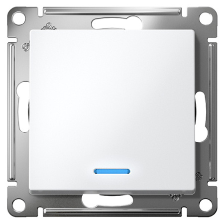 AtlasDesign белый переключатель 1кл с подсветкой скрытая 10А IP20 