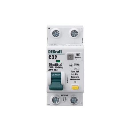Дифавтомат 2Р 32А C 30мА 4,5кА ДИФ-103 2мод Schneider Electric DEKraft