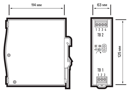 Блок питания 24В 240Вт IP20 Jazzway DIN-рейка