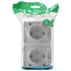 AtlasDesign Profi54 белый розетка открытая 2-мест шторки IP54 