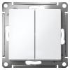 AtlasDesign белый выключатель 2кл скрытая 10А IP20 