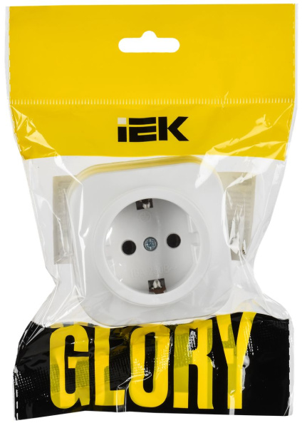 купить GLORY Роз. с з/к без з/ш о/у 16А РС20-3-ХБм бел. м. IEK в Кирове GLORY Роз. с з/к без з/ш о/у 16А РС20-3-ХБм бел. м. IEK
