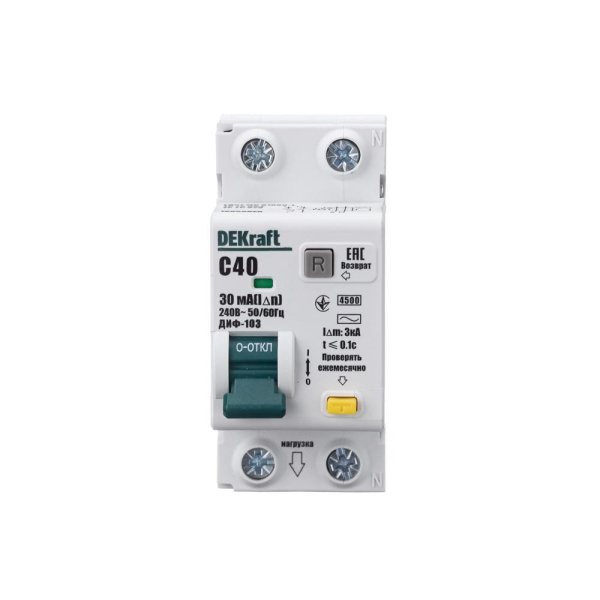 Дифавтомат 2Р 40А C 30мА 4,5кА ДИФ-103 2мод Schneider Electric