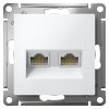 AtlasDesign белый розетка RJ45 скрытая 2-ая  