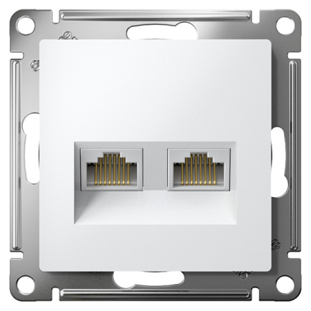 AtlasDesign белый розетка RJ45 скрытая 2-ая  