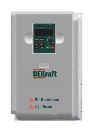 Преобразователь частоты 5,5-7,5кВт 3ф 380В DEKV060 DEKraft с торм. модулем