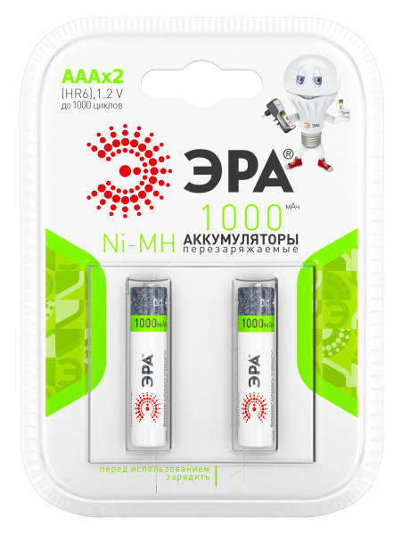 Аккумулятор AAA(мизинчик) 1000mAh 1,2В BL2 ЭРА