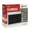 Бокс 10мод навесной белый черная прозрачная дверь IP41 SlimBox EKF