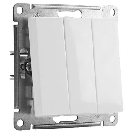 AtlasDesign белый выключатель 3кл скрытая 10А IP20 