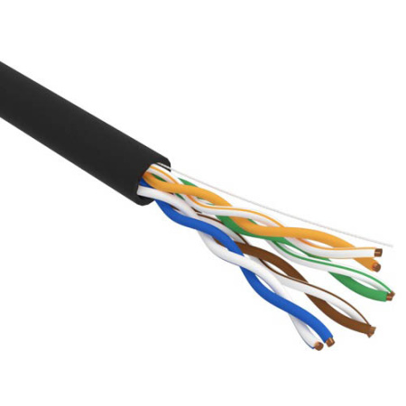 UTP 4*2*0,52 Cat5e черный кабель наружный Rexant (OUTDOOR) /(305м)
