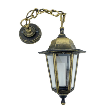 купить Светильник садово-парковый подвесной 60Вт E27 пластик бронза IP44 6ти гранный в Кирове Светильник садово-парковый подвесной 60Вт E27 пластик бронза IP44 6ти гранный