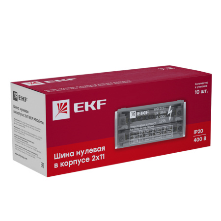 Шина нулевая 2*11 11групп в корпусе (кросс-модуль)  EKF 