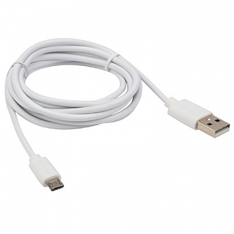 Кабель USB micro USB 1,8м белый Rexant