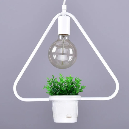 Светильник подвес 1*60Вт E27 белый треугольник Геометрия