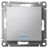 AtlasDesign алюминий переключатель 1кл с подсветкой скрытая 10А IP20 