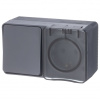 AtlasDesign Profi54 антрацит блок Р+В1кл открытая горизонтально IP54 