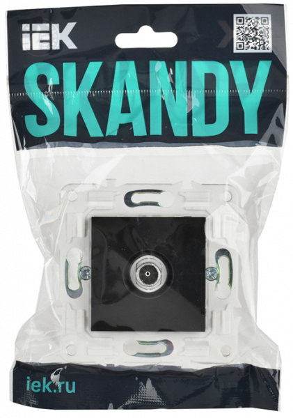 Сканди черный розетка TV оконечная скрытая 1-ая