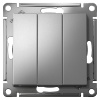 AtlasDesign сталь выключатель 3кл скрытая 10А IP20 