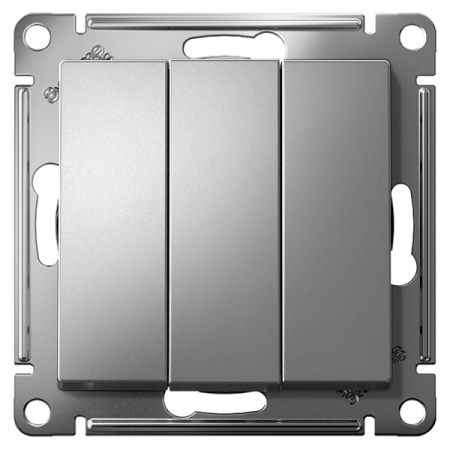 AtlasDesign сталь выключатель 3кл скрытая 10А IP20 